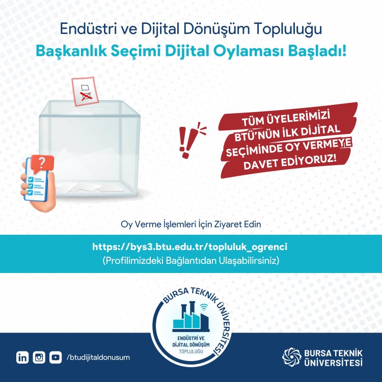 Topluluk Başkanı Seçimi Dijital Oylaması Başladı!